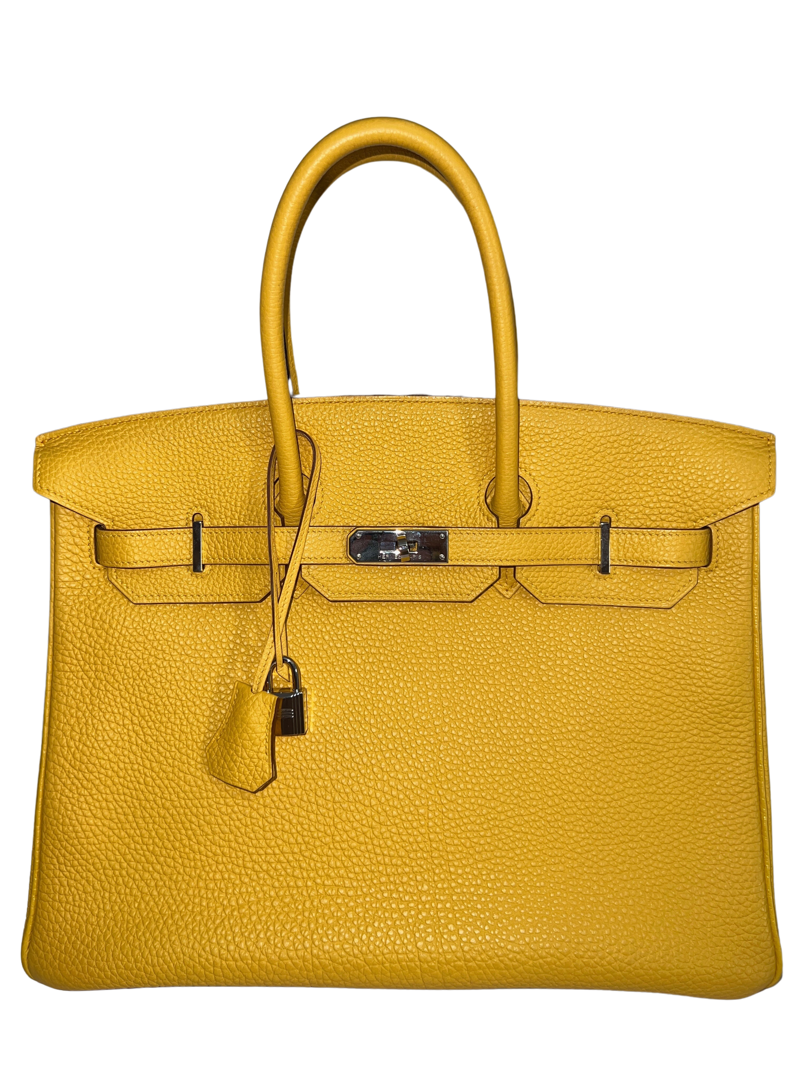 Sold at Auction: Hermes Rare 35cm Birkin Bag in Feu Taurillon