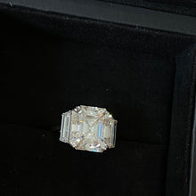Load image into Gallery viewer, 7ct 3-Stone Old Mine Asscher Cut Ring
