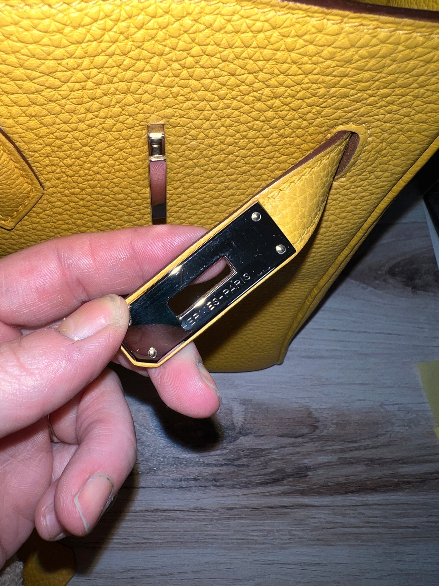 Hermes 35cm Soleil Clemence Leather Birkin Bag with Palladium, Lot #58048