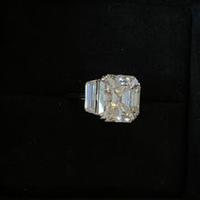 Load image into Gallery viewer, 7ct 3-Stone Old Mine Asscher Cut Ring
