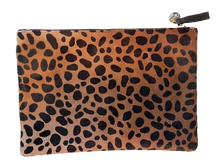Load image into Gallery viewer, Clare V. Flat Clutch in Leopard Hair-On

